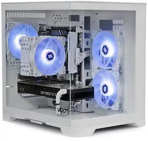 Volt X3 Gaming PC Desktop Computer  Intel E5-2680 V4 3.6GHz, NVIDIA GTX 1070 8GB, 16GB DDR4 RAM, 512GB NVMe SSD, Wireless WiFi + Bluetooth, 4 ARGB Fans, Windows 11 Pro 64-Bit Activated (White)