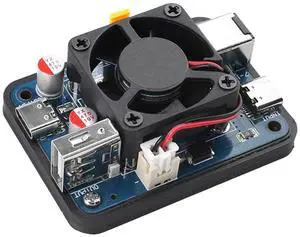 SZZCNOX 5V5A PD Power Expansion Board for Raspberry Pi 5, Power Converter Expansion Board 12V to 5V Step-Down Power Supply Module with Cooling Fan (PD Power Conversion Module)