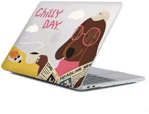 Case Compatible with MacBook Air 13 Inch 2022 2021 2020 2019 2018 Release Model A2337 M1 M2 A2681, Art Protector Cover for Air13 Retina Display with Touch ID-Chilly Dog in New York