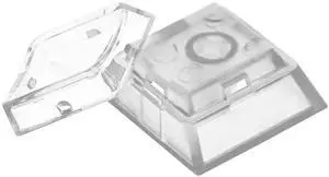 BTXETUEL Instantly Custom Double-Layer Keycaps with Transparent Cover Cap for DIY Removable Stickers or Scraps of Paper Compatible with Cherry MX Switches (24Pcs-Transparent Botton)