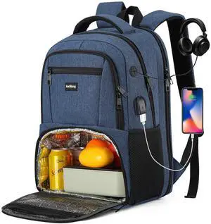 kadilong 17.3 Inch Insulated Backpacks with Cooler Compartment,School Laptop Backpack Lunch Box for Teens Boys Men Women,Bookbag for Work Business College