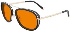 GUNNAR Computer Glasses - Dume, Gold, Amber Max Lens - Blue Light Blocking & Anti Glare