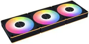 Lian Li UNI Fan CL120 ARGB 120mm PWM Fans - Triple Pack (Reverse Blade) - 2.4 GHz Wireless Signal RGB & PC Case Fans Control - Daisy-Chain - Controller Included and Required - Black (12RCL1W3B)