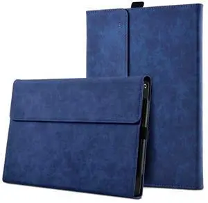 xisiciao Case for Surface Pro 7 Plus/Pro 7 / Pro 6 / Pro 5 / Pro 4 with Stylus Holder, Multiple Angle Polyester Slim Lightweight Cover, Compatible with Type Cover Keyboard