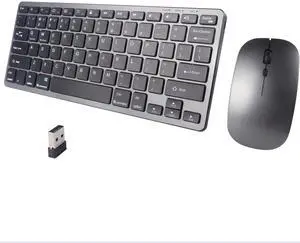 Wireless Bluetooth Keyboard and Mouse Combo  Rechargeable, Quiet Operation, 3-Device Switching  Perfect for Home Office, Gaming, and Travel,Compatible with Windows, Mac, Android(Grey)