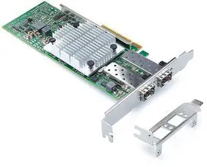 Alwong 10Gb PCI-E SFP+ NIC Network Card NIC, with Broadcom 57810S Chipset, Dual SFP+ Port, PCI-E X 8/X16 Ethernet LAN Adapter Support Windows Server/Windows/Linux/VMware