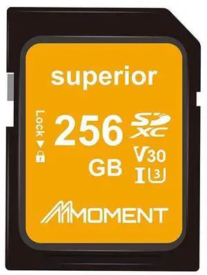 MMOMENT 256GB Full-Size SD Card UHS-I U3 V30 Class 10 High Speed SDXC  Up to 95MB/s Read, 70MB/s Write, Compatible with DSLR Camera, Camcorder, Laptop, 4K UHD Video