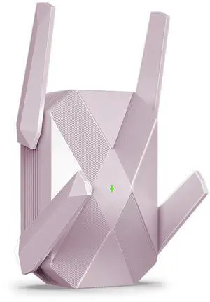 2025 AX3000 WiFi 6 Extender-Dual Band (2.4G/5.8G), WiFi Extender Signal Booster with Gigabit Ethernet Port, Access Point, No Required App, Long Range WiFi Booster, Easy Setup and Faster Speed (Pink)