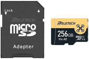Reletech 256GB TF Card Memory Card with Adapter, 4K Camera Pro, A2 V30 for Smartphone, Gopro, Action Cams, 4K UHD Video, for Nintendo-Switch, Up to 170MB/s, UHS-I U3 C10 Class 10 (Black, 256.0, GB) Reletech 256GB TF Card Memory Card with Adapter, 4K Camera Pro, A2 V30 for Smartphone, Gopro, Action Cams, 4K UHD Video, for Nintendo-Switch, Up to 170MB/s, UHS-I U3 C10 Class 10 (Black, 256.0, GB)