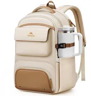 MATEIN TSA Approved Personal Item Backpack with Rain Cover, Waterproof Small Travel Laptop Backpack with Shoe Compartment, 15.6 inch Womens Work Bag with Large Cup Holder, Traveling Casual Daypack MATEIN TSA Approved Personal Item Backpack with Rain Cover, Waterproof Small Travel Laptop Backpack with Shoe Compartment, 15.6 inch Womens Work Bag with Large Cup Holder, Traveling Casual Daypack