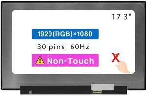 17.3" Screen Replacement for Lenovo Ideapad 3 17ABA7 17ALC6 17IIL05 17IML05 17ITL6 Model 82RQ 82KV 81WF 81WC 82H9 LCD Display Panel 30 pins 60 Hz (FHD 1920×1080 Non-Touch)