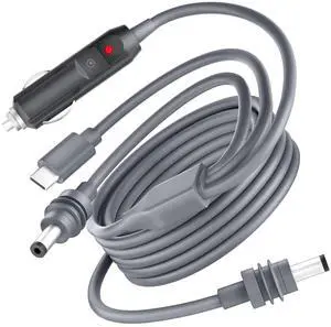 ADINEL Starlink Mini Cable 3 in 1 Starlink Mini USB C to DC Power Cable 100W USB Type-C Car Cigarette Lighter DC Power Cord 18AWG Waterproof Work with 100W+ PD Supply