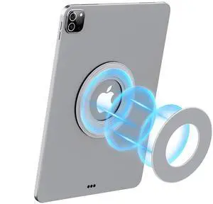 Nillkin iPad Magnetic Mount Stand Shower for Wall Tablet Holder Mount for car Cradle Magnet for iPad Pro M4,Air,10.2, 11th, A16,10th, SnapHold Plus Magnetic Sticker for Home,Office,Fridge (Grey)