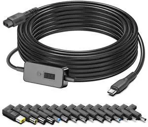 TAIFU PD USB C to DC Charger DC Power Cable with 15 Connectors for Jackery 1000/2000, DJI Power 500/1000 Portable Station Tablets, Led Light, Lamps, Cameras, Routers, Phones, LG Dell Lenovo Laptop