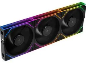 TL-M12QR X3 120mm ARGB PC Fans  Reverse Blade Design, 1500RPM, Silent Operation, Daisy-Chain Connection, with Infinite Mirror Effect (Black-3Pack)