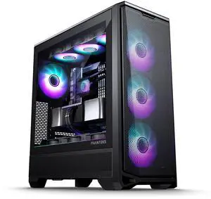 Phanteks Eclipse G400A ATX Mid-Tower Computer Case, PC Case with Tempered Glass Side Panel, RGB Gaming Chassis, 4 x 140mm Fans Pre-Installed, Black D-RGB