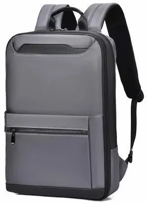 ORILOOSEN Slim laptop backpack men, Expandable laptop backpacksFlatpack 15.6 "Laptop backpack, Travel Laptop backpack for Men Women, College backpack (Grey)
