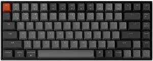 Keychron K2 75% Layout Bluetooth Wireless Mechanical Gaming Keyboard Silent K Pro Red Switch/White LED Backlit/USB C/Anti Ghosting/N-Key Rollover, 84 Keys, for Mac Windows