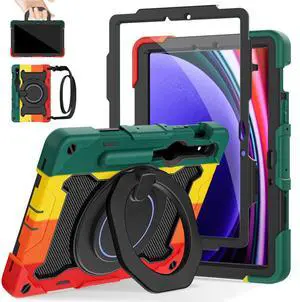 ROISKIN Case for Samsung Galaxy Tab S10 Lite &S10 FE S9 FE 10.9"/S9 11 Inch for Kids -with HD Screen Protector, 360 Rotating Kickstand/Handle, Shoulder Strap, Pen Holder, Heavy Duty Military Grade