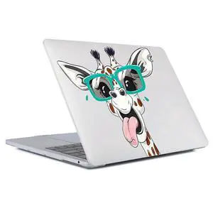 Goodsprout Computer Case for MacBook Air 15 Inch Long Tongue Giraffe Colorful Pattern Clear Release 2023 Model A2941/A3241 Hard Shell Case Compatible with MacBook Air 15 Inch