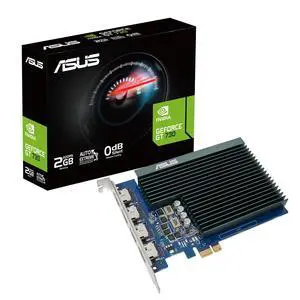 ASUS NVIDIA GeForce GT 730 Graphics Card (PCIe 2.0, 2GB GDDR5 Memory, 4X HDMI Ports, Single-Slot Design, Passive Cooling) ASUS NVIDIA GeForce GT 730 Graphics Card (PCIe 2.0, 2GB GDDR5 Memory, 4X HDMI Ports, Single-Slot Design, Passive Cooling)