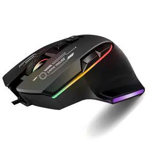Wired Gaming Mouse, Gaming Mouse With Thumb Rest Design, 7200DPI Adjustable, PC Gaming Mice with 7 Programmable Macro Buttonsg, 12 RGB Backlit Modes, Mouse Gamer for PC, MacLaptop. (Black)