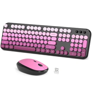 Dilter Wireless Keyboard and Mouse Combo, 104 Keys Full Size Typewriter Keyboards, 2.4G USB Plug and Play for Windows 7 8 10 11, PC, Laptop, Desktop, Black & Pink Dilter Wireless Keyboard and Mouse Combo, 104 Keys Full Size Typewriter Keyboards, 2.4G USB Plug and Play for Windows 7 8 10 11, PC, Laptop, Desktop, Black & Pink