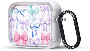 MOSNOVO Case for Airpods Pro & Airpods Pro 2, Protective Clear Case with Shockproof Dual Layer Hard Luxe Metal Ring Designed for Airpods Pro 2 Generation - Bows MOSNOVO Case for Airpods Pro & Airpods Pro 2, Protective Clear Case with Shockproof Dual Layer Hard Luxe Metal Ring Designed for Airpods Pro 2 Generation - Bows