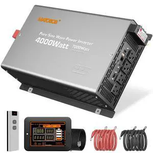 Pure Sine Wave Inverter 4000 Watt,24V DC to 120V AC Inverters,Surge 7000 Watt for RV,Truck,Solar,Home,Power Inverter with Dual Remote Control,35A Hardwire Port,4 AC Outlets, 36W USB-C, 5V 3.6A USB Pure Sine Wave Inverter 4000 Watt,24V DC to 120V AC Inverters,Surge 7000 Watt for RV,Truck,Solar,Home,Power Inverter with Dual Remote Control,35A Hardwire Port,4 AC Outlets, 36W USB-C, 5V 3.6A USB