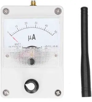 RF Level Meter Dial Type 100K?1000MHz Field Strength Indicator Meter with Antenna Suitable for Radio Antenna Radiation RF Level Meter Dial Type 100K?1000MHz Field Strength Indicator Meter with Antenna Suitable for Radio Antenna Radiation