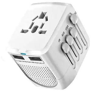 International Travel Adapter Voltage Converter Combo for 100V-240V with 2 USB Ports, USA to UK Europe Australia 200+ International Travel Adapter Voltage Converter Combo for 100V-240V with 2 USB Ports, USA to UK Europe Australia 200+