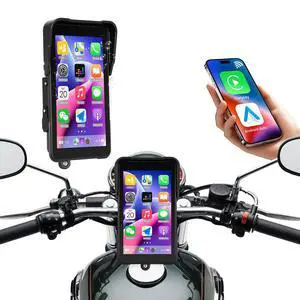 Motorcycle Carplay Screen GPS Navigation System with Wireless Carplay and Android Auto, 5 Inch Portrait Car Play for Moto Waterproof Siri G00gle Assistant Motorcycle Carplay Screen GPS Navigation System with Wireless Carplay and Android Auto, 5 Inch Portrait Car Play for Moto Waterproof Siri G00gle Assistant