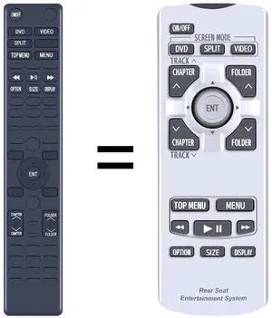 ZWP Replacement Remote Control fit for 2011, 2012, 2013 Toyota Sienna, Highlander and Sequoia Rear DVD Entertainment Remote 8617045070 86170-45070 ZWP Replacement Remote Control fit for 2011, 2012, 2013 Toyota Sienna, Highlander and Sequoia Rear DVD Entertainment Remote 8617045070 86170-45070