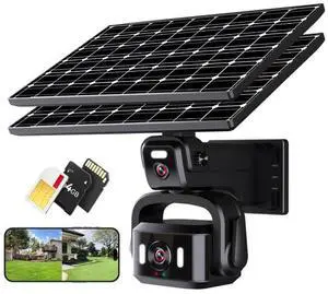 N_EYE Outdoor Solar Security Camera, 4G Wireless, PTZ with Solar Panel, SD Card and SIM Card Compatible N_EYE Outdoor Solar Security Camera, 4G Wireless, PTZ with Solar Panel, SD Card and SIM Card Compatible