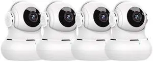 litokam Indoor Security Camera 4 Pack, 360 WiFi Cameras for Home Security, 2K Baby Monitor with Night Vision, Pet Nanny Cam with Motion Detection, 2-Way Audio litokam Indoor Security Camera 4 Pack, 360 WiFi Cameras for Home Security, 2K Baby Monitor with Night Vision, Pet Nanny Cam with Motion Detection, 2-Way Audio
