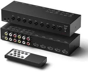RuiPuo 8-Input to 1-HDMI-Output Converter (Consisting of 4 AV Inputs and 4 HDMI Inputs) Switchbetween Quick Different Sources(8 in-1 Out) RuiPuo 8-Input to 1-HDMI-Output Converter (Consisting of 4 AV Inputs and 4 HDMI Inputs) Switchbetween Quick Different Sources(8 in-1 Out)