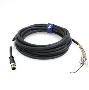 Eonvic M12 12 Pin A Code Male to Flying Leads CCB-PWRIO High Flex Shielded Cable for Cognex Camera in Sight 2000 Series Visual Sensors in Sight 2000 7000 8000 Zebra FXR90 Reader Eonvic M12 12 Pin A Code Male to Flying Leads CCB-PWRIO High Flex Shielded Cable for Cognex Camera in Sight 2000 Series Visual Sensors in Sight 2000 7000 8000 Zebra FXR90 Reader