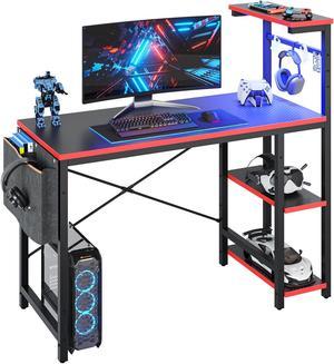 Tribesigns 74.8'' U-Shaped Gaming Desk with Hutch