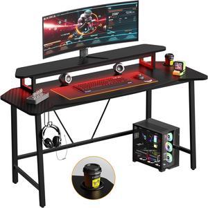 Ergohabit Customizable LED Light up RGB Monitor Stand Gaming Desk