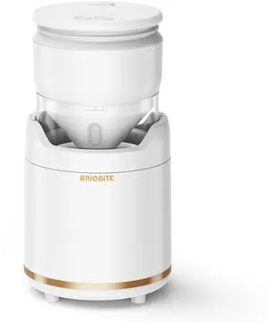 BRIOBITE Rechargeable & Compact Electric Ice Cream Machine for Gelato, Milkshakes & Sorbet,Double-Insulated Bowl,Easy to Clean,Perfect for 1-2 Servings,White