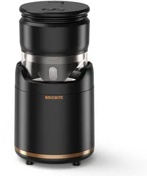 BRIOBITE Rechargeable & Compact Electric Ice Cream Machine for Gelato, Milkshakes & Sorbet,Double-Insulated Bowl,Easy to Clean,Perfect for 1-2 Servings,Black