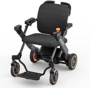 PAISEEC 3in1 Electric Wheelchair with Push-Assist, Foldable Power Wheelchair for Travel, Indoor, Outdoor Use Left-Hand Joystick