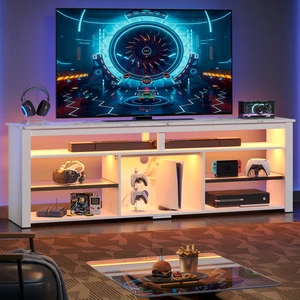 Bestier Tall LED TV Stand for 70/75/80 inch TV, Modern Black Marble Entertainment Center with Storage for PS5, Gaming Console for Gaming Room, Living Room & Bedroom White Marble Bestier Tall LED TV Stand for 70/75/80 inch TV, Modern Black Marble Entertainment Center with Storage for PS5, Gaming Console for Gaming Room, Living Room & Bedroom White Marble