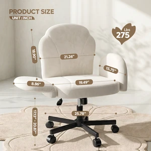 Criss Cross Chair Vanity Desk Chair with Foldable Armrests, Reclining Office Chair for Home Office, Makeup & Reading,Pet-Friendly Off white Dutch velvet Criss Cross Chair Vanity Desk Chair with Foldable Armrests, Reclining Office Chair for Home Office, Makeup & Reading,Pet-Friendly Off white Dutch velvet