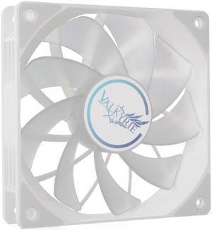 Valkyrie V12 Reverse PC Case Fan - White  120mm - High Airflow 75CFM - Silent Operation - RGB - 3-pin Addressable LEDs -  700-1850 RPM - Daisy Chain - PWM- Computer Cooling - Reverse Airflow