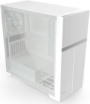 Valkyrie VK02-Lite Mid Tower ATX PC Case - White, Tempered Glass Panel, 360/420mm Radiator Support, ARGB Lighting, Cable Management System, High Airflow Optimized Cooling, 1x V14 Fan Included