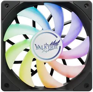 Valkyrie V12 Black - aRGB PC Case Fan 120mm - High Airflow 75CFM  Fluid Dynamic Bearings - Silent Operation - RGB - 3-pin Addressable LEDs -  700-1850 RPM - Daisy Chain - PWM - Computer Cooling
