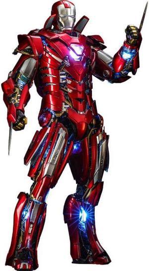 Figure Hot Toys MMS618D43 - Marvel Comics - Iron Man 3 - Silver Centurion Armor Suit Up Version