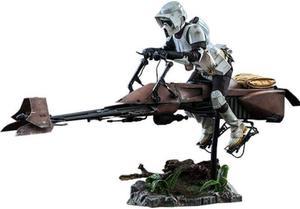 Figure Hot Toys MMS612  Star Wars  Return Of The Jedi  Scout Trooper  Speeder Biker