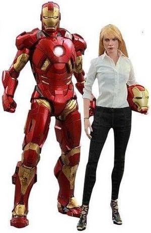 Figure Hot Toys MMS311 - Marvel Comics - Iron Man 3 - Pepper Potts & Iron Man Mark 9 Deluxe Version